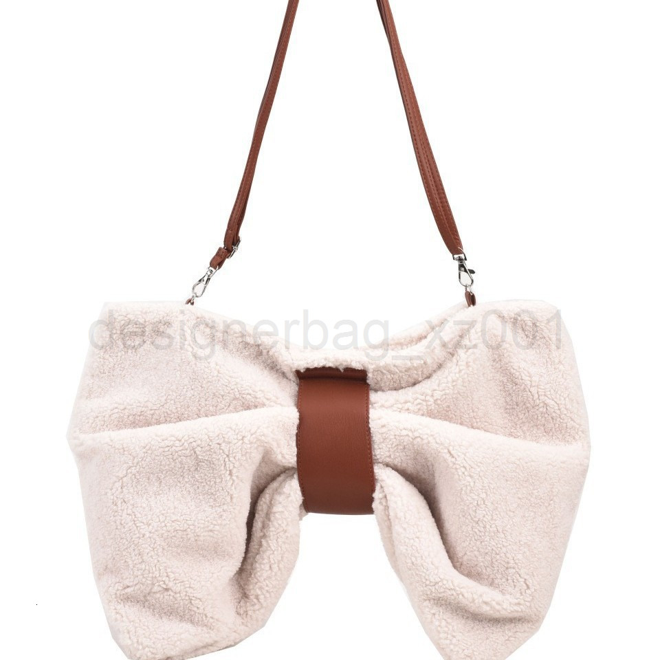 Bag Designer Fashion Classic 10a Top Woman Handbagevening Bags Tianmi Autumnwinter Season New Celebrity Lamb Hair Bow Single Shoulder Diagonal Cross H