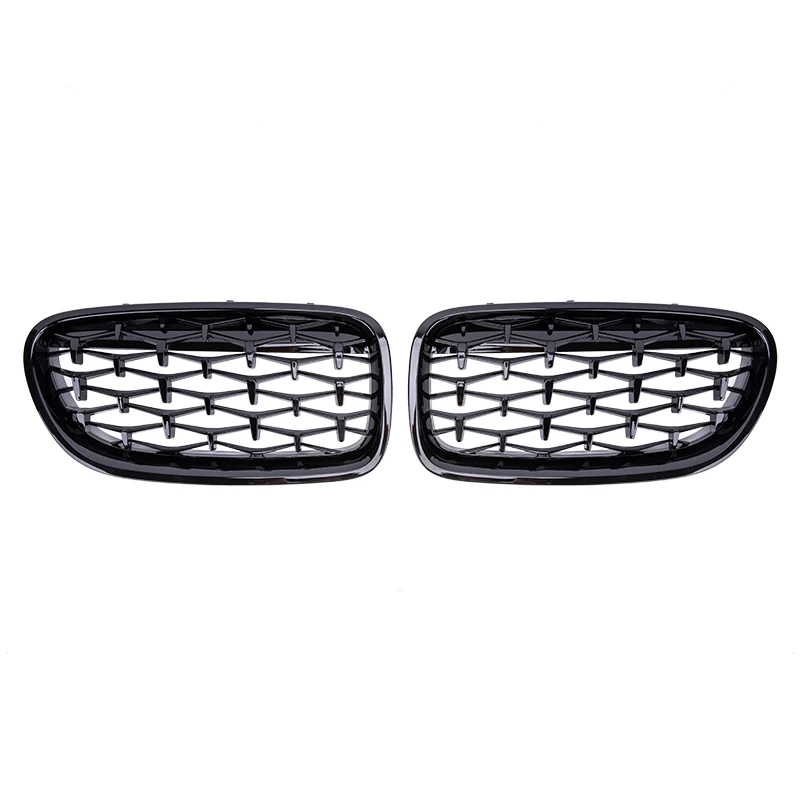 Car Front Kidney Bumper Grill Grilles Diamond Style Racing Grille Silver For BMW 5 Series F10 F11 F18 520 523 525 530i M5 10-17