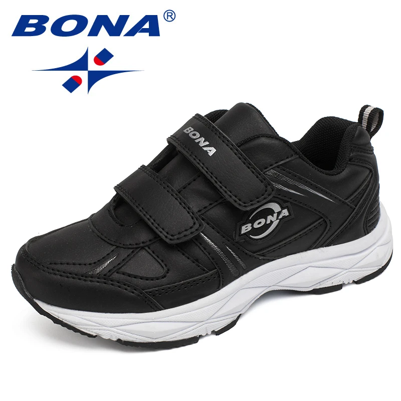 BONA Designers Walking Shoes Boys Sport Sneakers Children Brand Running Shoes Girls Leather Casual Jogging Shoes Kids promotion