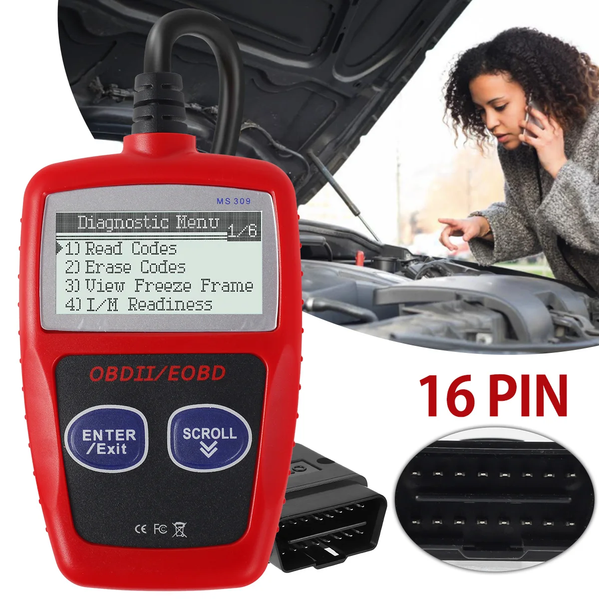 Professional Car Scanner Fault Code Reader I/M Accurate Engine Diagnostic Scanner Multifunctional Scanner Read&Erase Fault Code