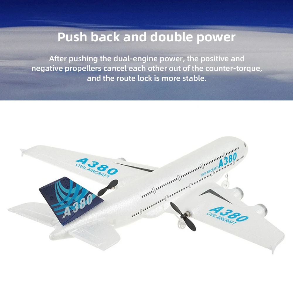 2023 Newest A380 RC Plane 3CH 2.4G EPP Remote Control hine Airplane Fixed-wing RTF new 2025 RC Aircraft Model Kid Outdoor Toy for Boys
