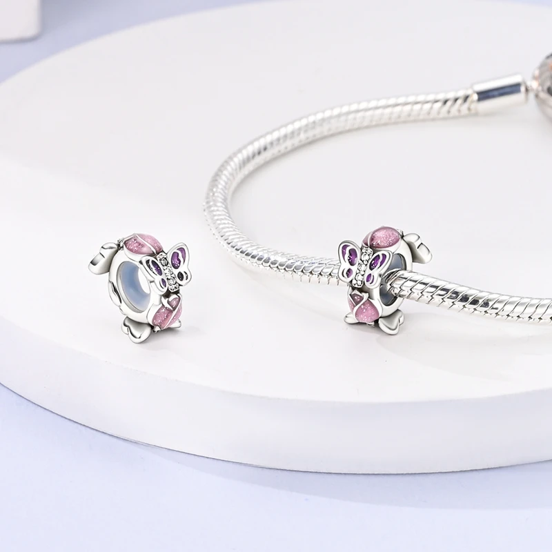 Silver Clasp 925 Sterling Silver Round Clip Charms Daisy Silver Clasp Beads Safety Chain Fit Original Bracelets Jewelry