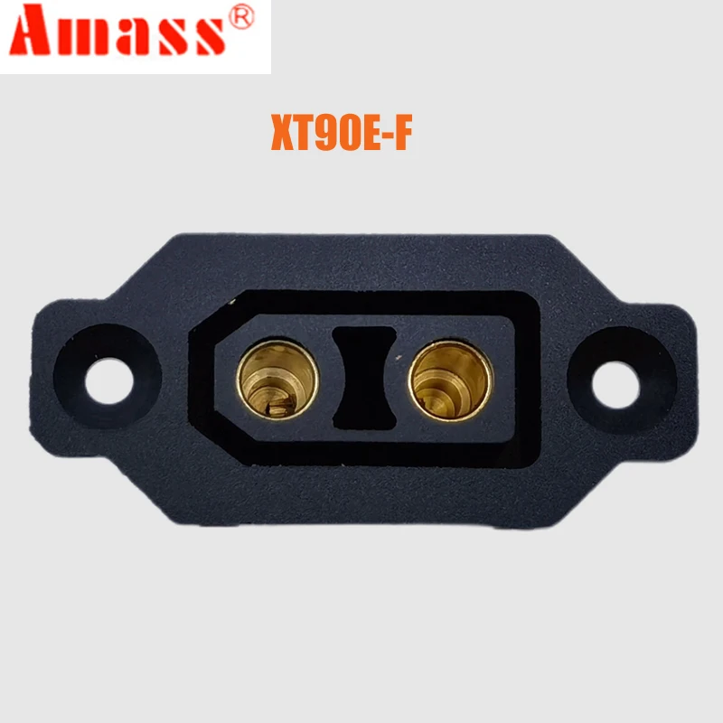 Original Amass XT90E-F Battery XT90E Female Plug Gold-plated XT90 Mountable Connector Black Socket