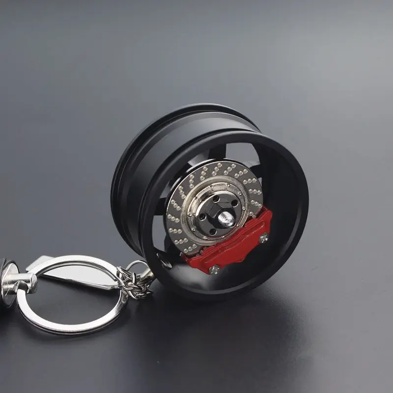 Car Keychains Alloy TE37 Wheel Keyring For Auto Accessories Motor Key Ring For Car Key Chain