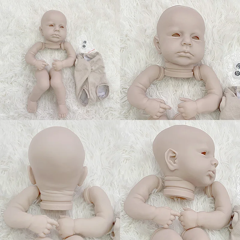 20Inch Bebe Reborn Baby Doll LouLou Awake Kit Blank Unpainted Unfinished Doll Kit Parts DIY Molds LouLou Aleeping