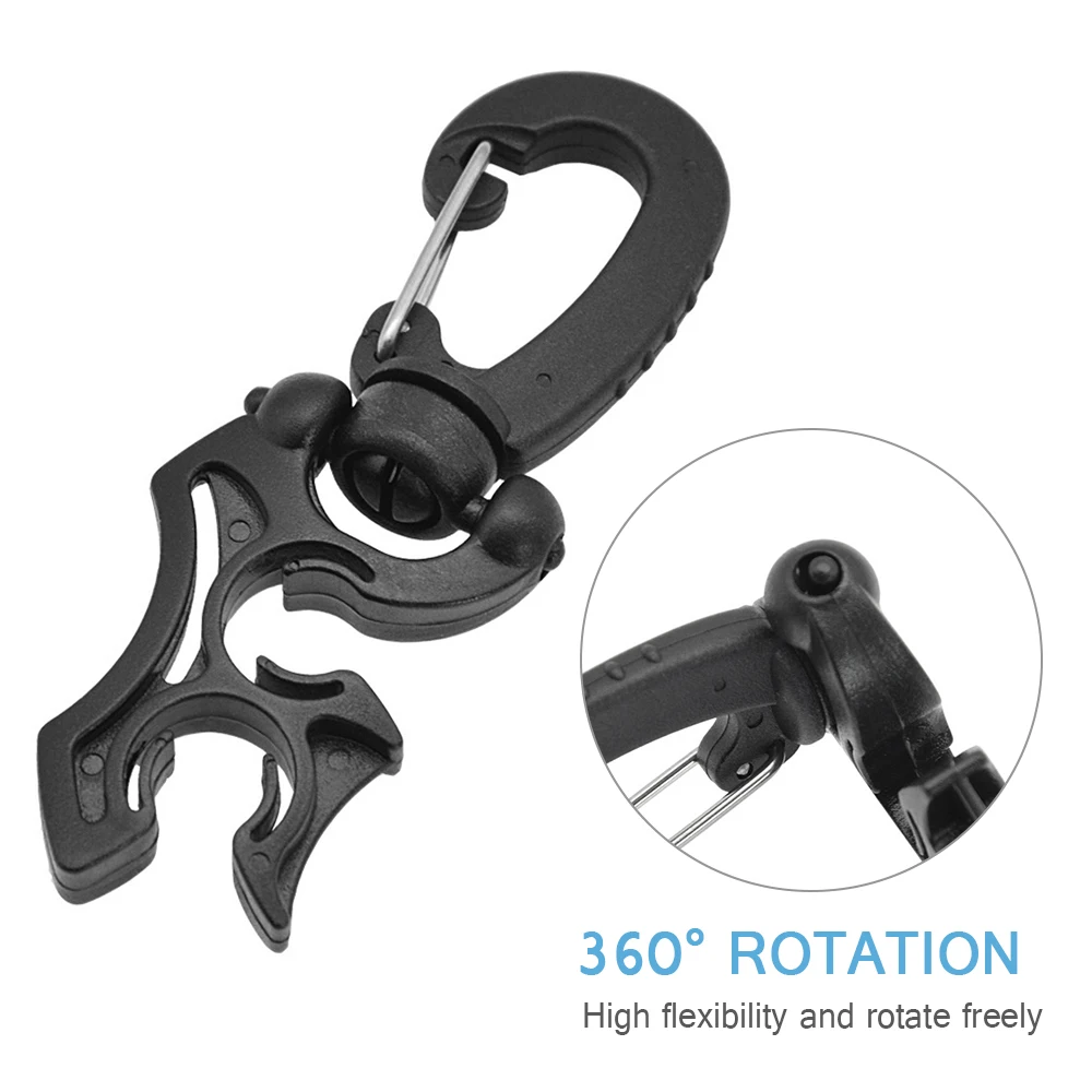 2 Packs Diving Double BCD Regulator Hose Holder with Clip Suit for Low/High Pressure Hoses Regulators Gauges Accessory