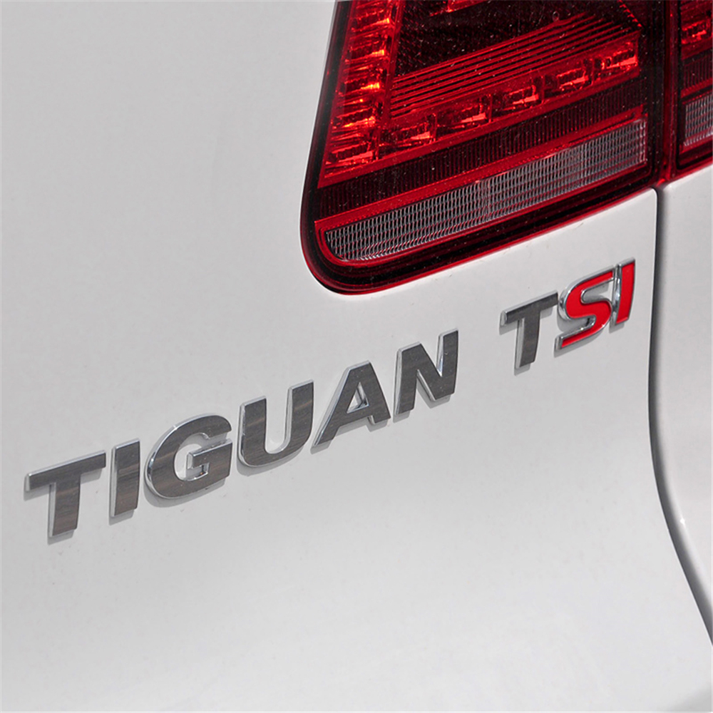 DSYCAR 1Pcs New 3D Metal TSI Car Side Fender Rear Trunk Emblem Badge Decals for Volkswagen Sagitar Golf Magotan Polaris Boracay
