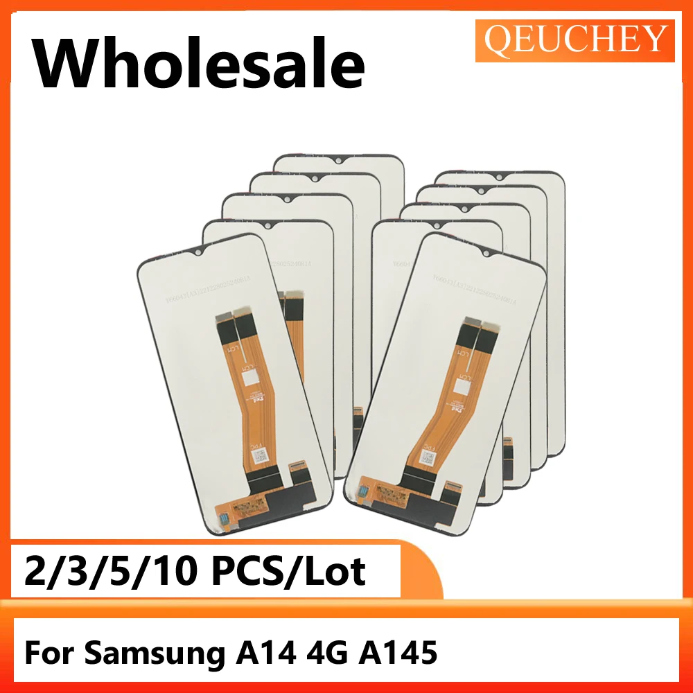 2/3/5/10 Piece/Lot For Samsung A14 4G A145 A145F A145M/DS LCD Display Touch Screen Digitizer Assembly No / With Frame