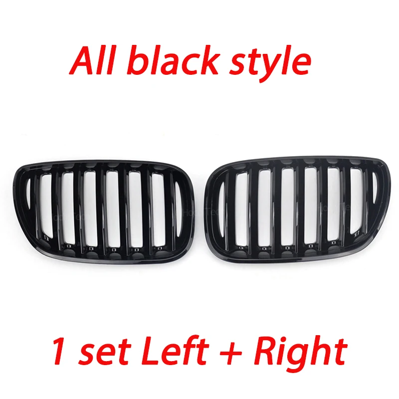 High quality Front Gloss black kidney sport grilles Hood grill for BMW E53 X5 LCI 2004 2005 2006 Car Styling Replace type