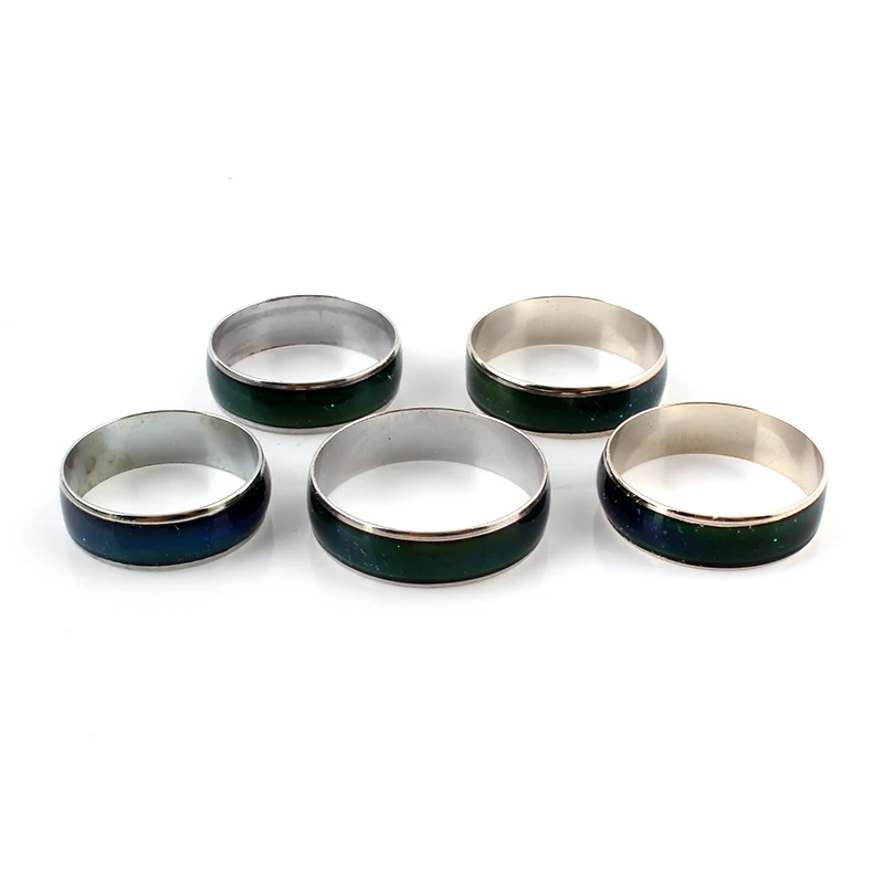 100pcs Wholesale Change Color Mood Rings Temperature Changable Color Ring Free Shipping+Display box