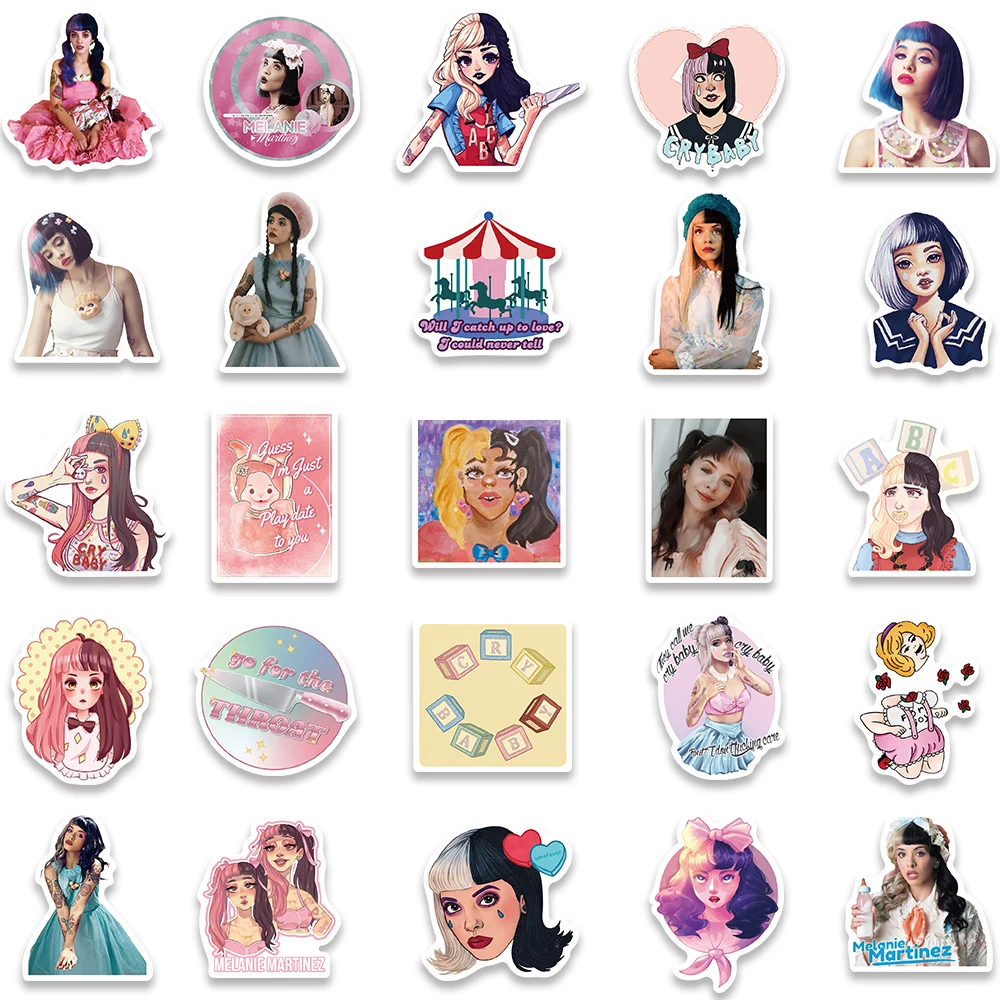 10/50PCS Melanie Martinez Hot POP Singer Stickers for Album Laptop Luggage Guitar Bicycle Skateboard Fridge Graffiti Toy Sticker