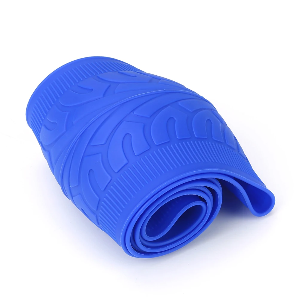Universal Car Silicone Steering Wheel Cover Tire Texture Soft Steering Wheel Automobiles Accessories