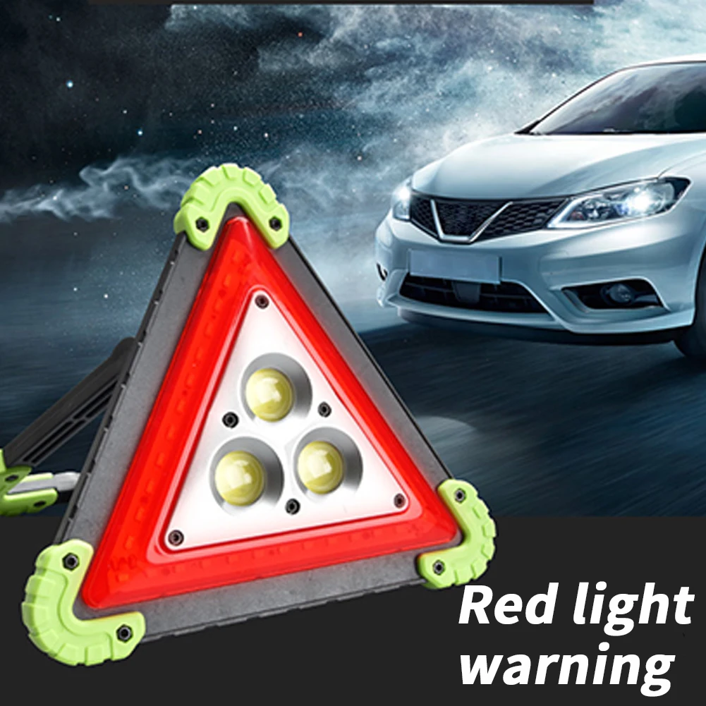 LED Triangle Warning Stop Sign Light 10W Multifunctional Emergency Triangle Hand Light USB Rechargeable Warning Stop Sign