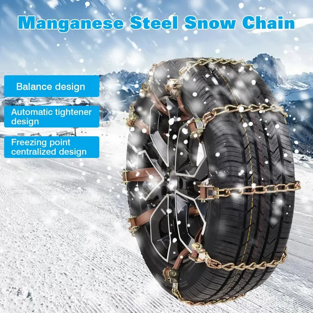 10pcs 8pcs Automatic Tightening Car Winter Manganese Steel Tires Snow Chain Jeeps Renegade Spikes For Tire