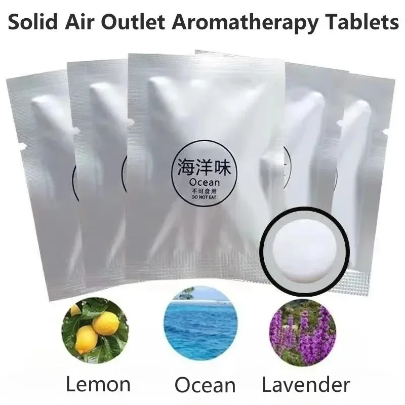 Car Solid Perfume Tablets Air Vent Perfume Refill 5 Flavor Air Freshener Car Interior Perfume Diffuser Tablet Accessories