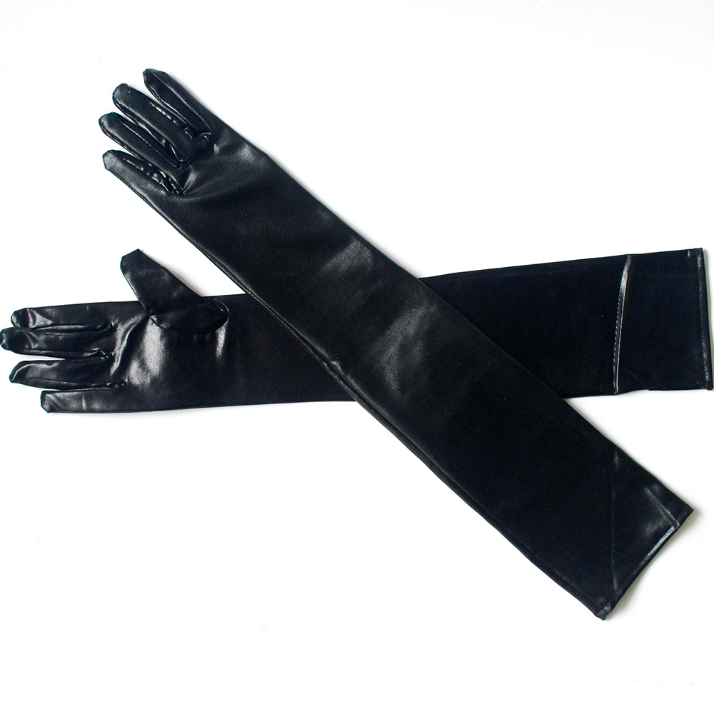 Sexy patent leather long gloves nightclub girl gloves pole dance sexy performance costume accessories gloves