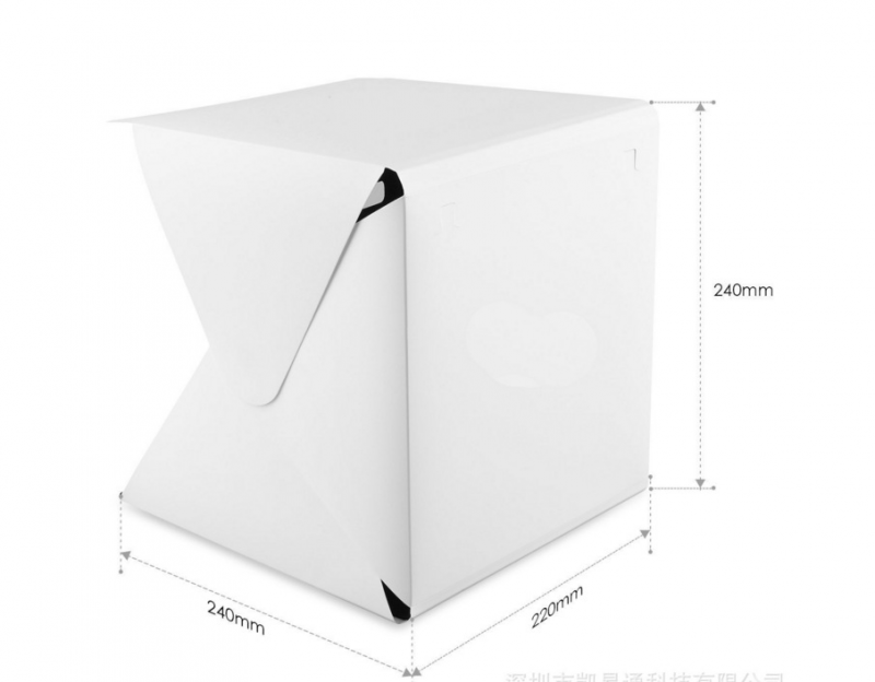 Portable Photobox Folding Light Box Photography Photo Studio Kits LED Backlight Top Opening Products Camera Shooting Photo Box