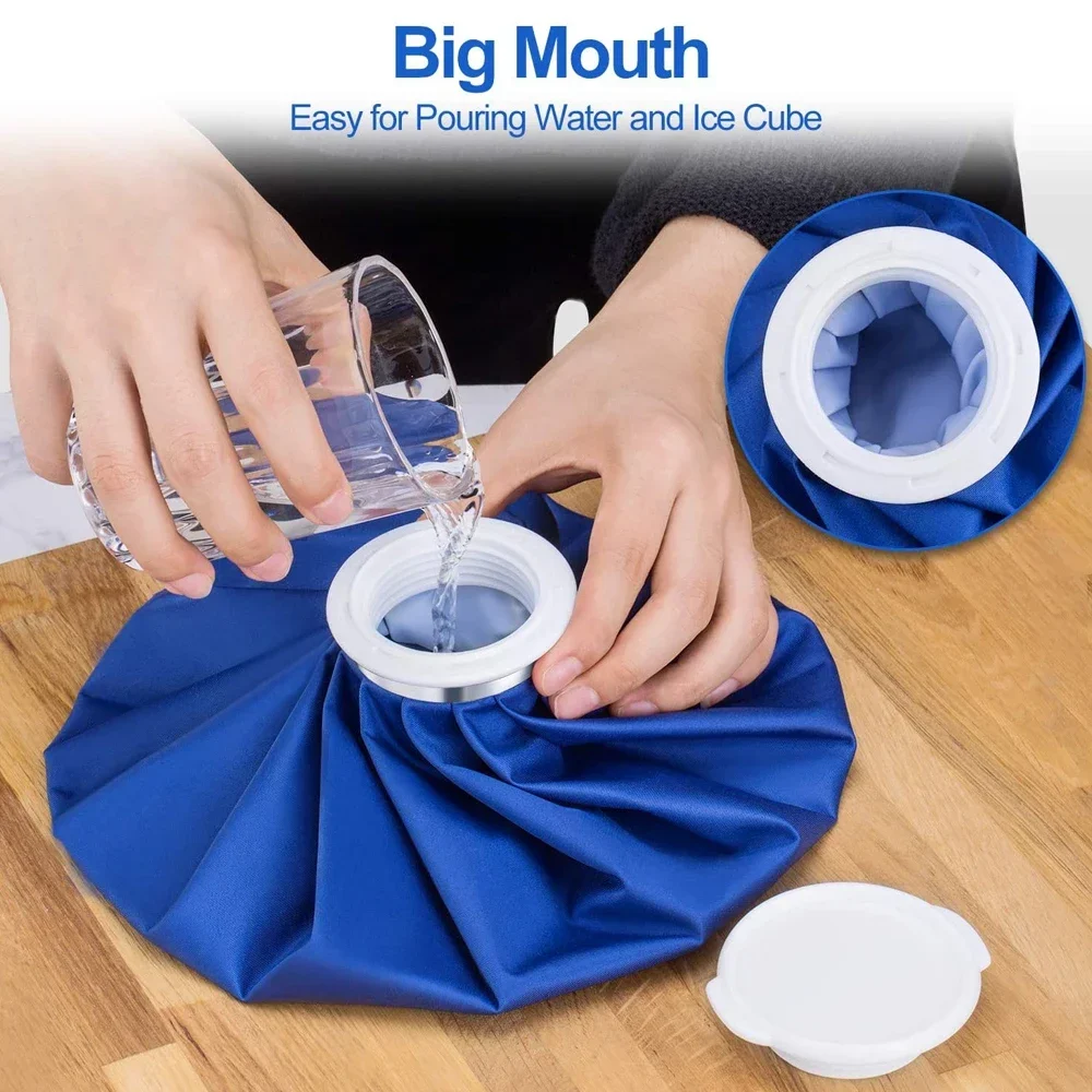 1Pcs/4Pcs Ice and Hot Water Bag for Injuries, Reusable Hot & Cold Therapy for Pain Relief with Elastic Breathable Support Wrap