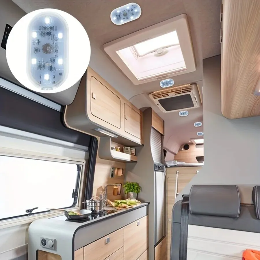 2Pcs Colorful 6 Beads Interior Dome Finger Touch Sensor Reading Lamp 5V LED Car Styling Night Light