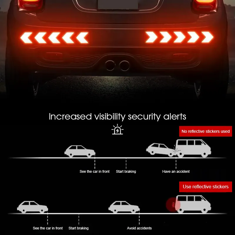10 Pcs Bike Reflective Bicycle Fender Sticker Car Motorcycle Fluorescent Warning Decor Cycling Luminous Protector New