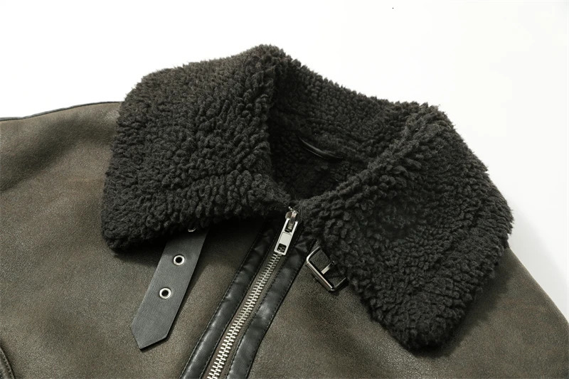 RARF 2024 womens thickened warm fur integrated grab fleece doublesided jacket biker top 241029