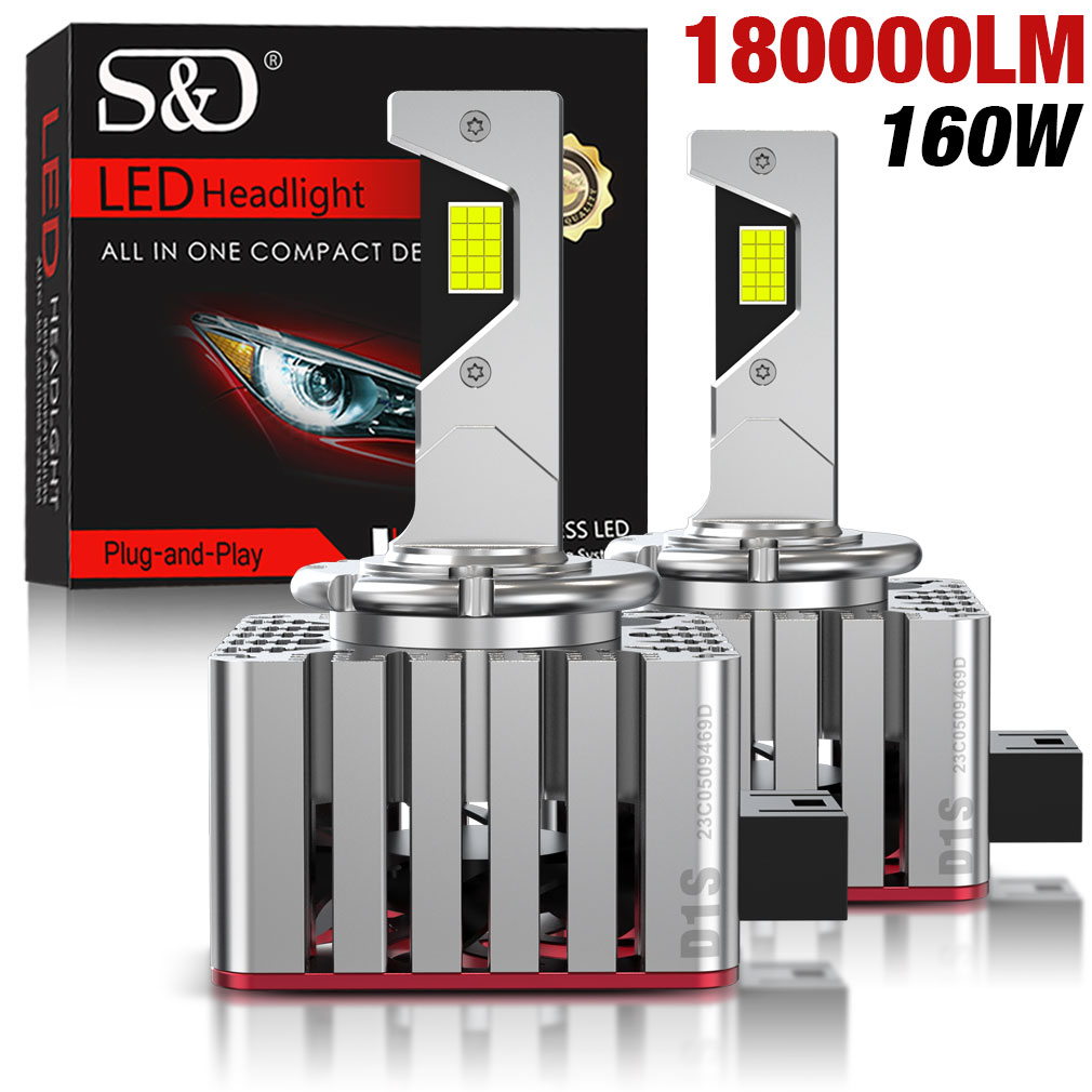 180000LM D3S LED Headlights HID Canbus D1S D2S D4S D5S D8S D1R D2R D2C D3R D4R Turbo LED 160W CSP 5070 Chip 6000K Plug&Play