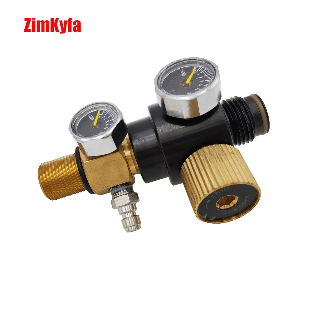 HPA Tank Bottle Regulator for M18x1.5,5/8-18UNF Pin Vae HP 200bar 3000psi,Pressure Gauge,8mm Refill Nipple,For Air Soft
