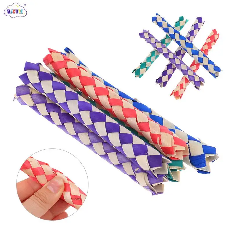 5pcs Creativity Funny DIY Finger Traps Classic Natural Chinese Bamboo Fingers Trap Replacement Tube Toys For Children