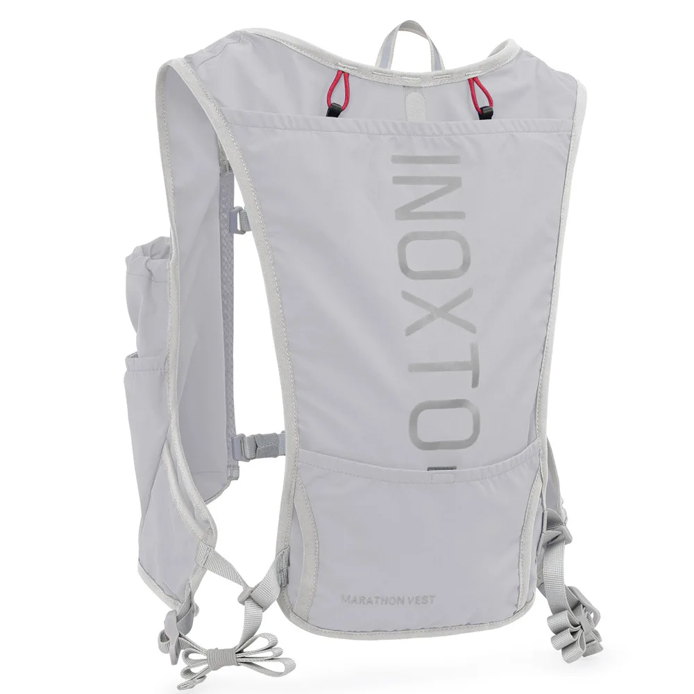 Inoxto Quick Drying Running Backpack Men 5L Ultra-light Hydrating vest Mountain Bike Cycling Bag Breathable 2L Water Bag Bottle