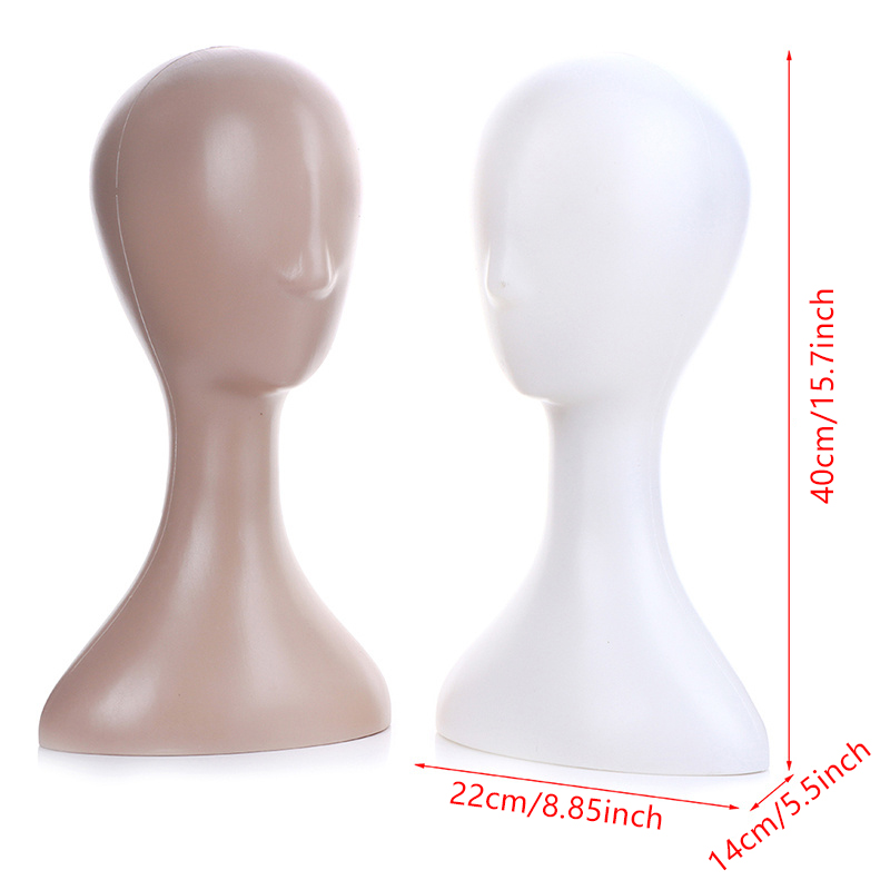 Female Abstract Plastic Pro Mannequin Manikin Head Model Wig Hat Hair Display Stand Holder smile