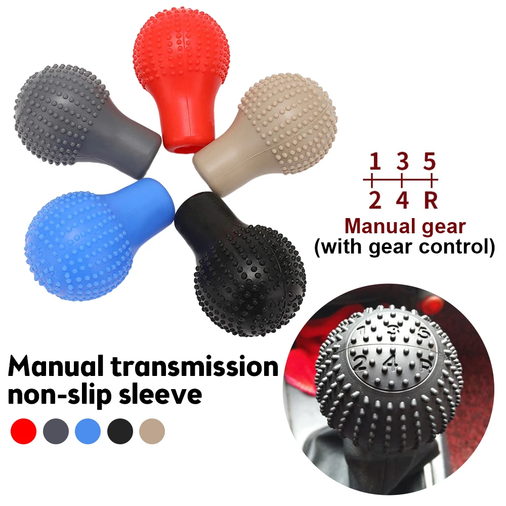 NonSlip Car Silicone Gear Shift Knob Cover Gear Shift Grip Manual Lever Knobs Case Protector Bump Stick Car Interior Accessorie
