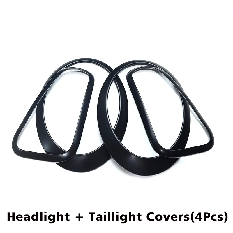 For MINI Cooper S R50 R52 R53 Black Car Headlight Head Tail Light Rear Lamps Frame Rings Cover Car Stickers Exterior Accessories