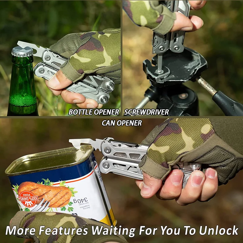 Needle 17-in-1 Nose Pliers Multi-tool with Sheath - Multi-Plier, Pocket Knife, Serrated Blade, Screwdriver, Bottle Opener - EDC 2025 - MultiPlier, Kni