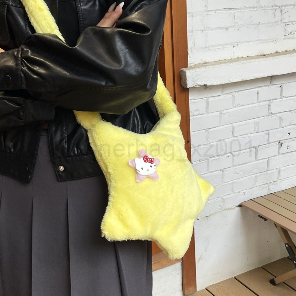 Fashion Classic Bag Designer 10a Top Woman Handbagevening Bags Autumn and Winter Fashionable Plush Cute Five Pointed Star Shaped