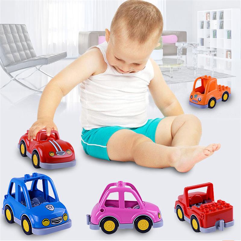Big Building Blocks Accessories Truck Car Bus Compatible Large Bricks Children Kids City Traffic Series Assembly Educational Toy