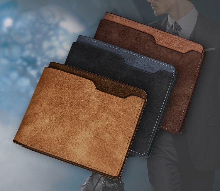 Luxury Men's Wallet PU Leather Card Holders Wallets for Male Short Men Purse Portable Foldable Vintage Billfold Billetera Hombre