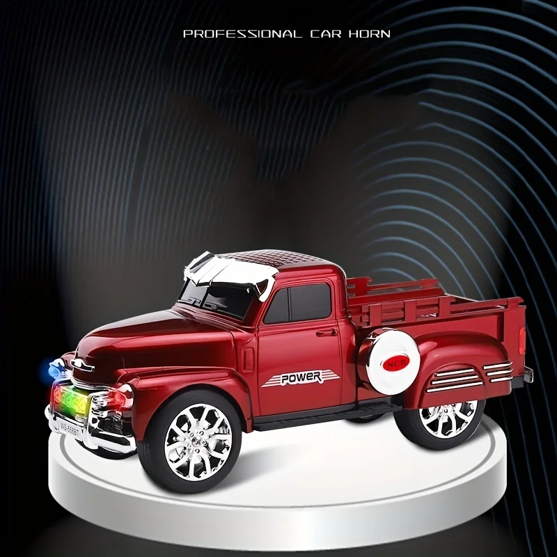 Pickup Truck Model Speaker RGB Lights Portable Music Player Support TF Card U Disk Audio Cable Bluetooth soundbar