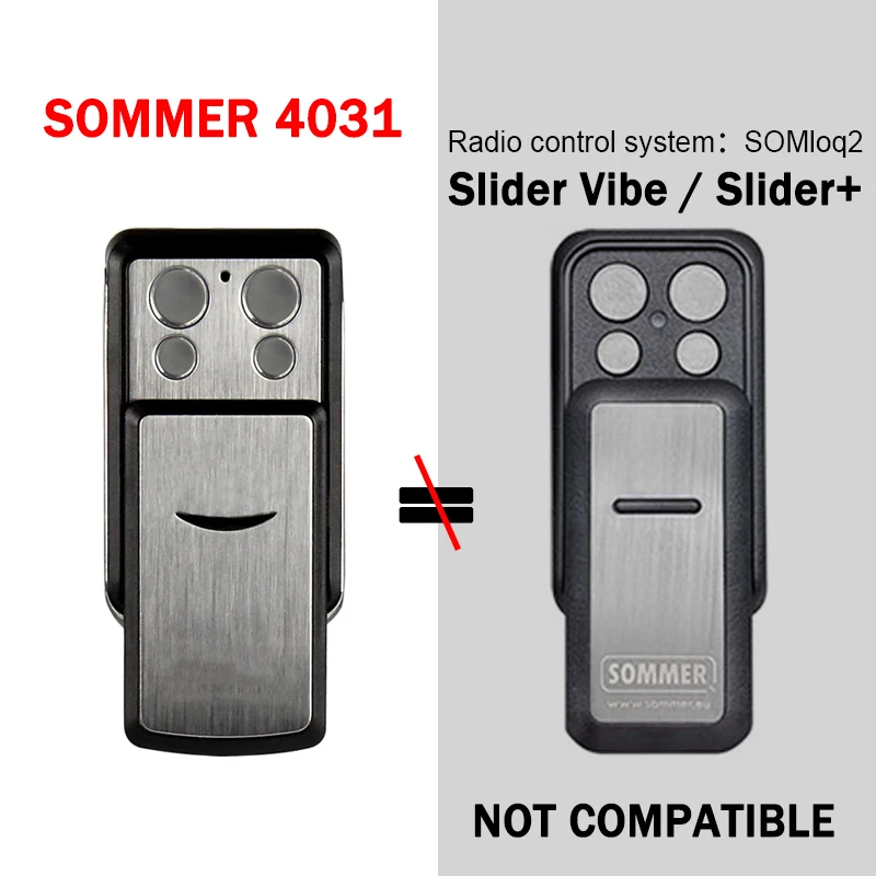 SOMMER 4031 Garage Door / Gate Remote Control 868MHz For SOMMER 4020 4026 4025 TX03 868 2 / 4 Garage Remote Control Transmitter