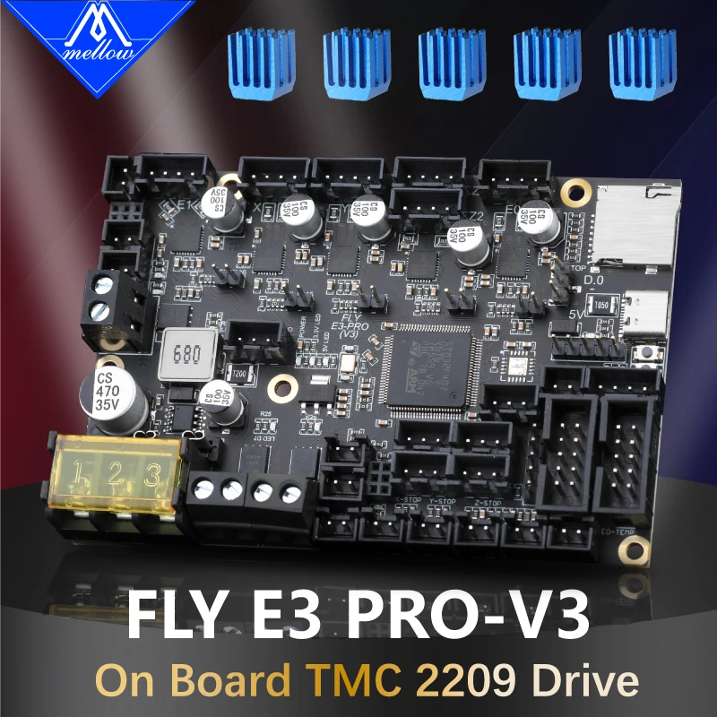 Mellow Gloomy FLY RRF E3 PRO V3.0 Wifi 1.6M/S 32Bit Control Board TMC2209 3D Printer Parts Upgrade Ender 3/5 Duet 2 - view 7