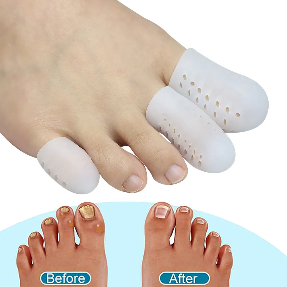 Pexmen 2Pcs Soft Gel Toe Protectors Silicone Toe Caps Sleeves Prevent Pain Relief for Corns Callus Blisters and Ingrown Toenails