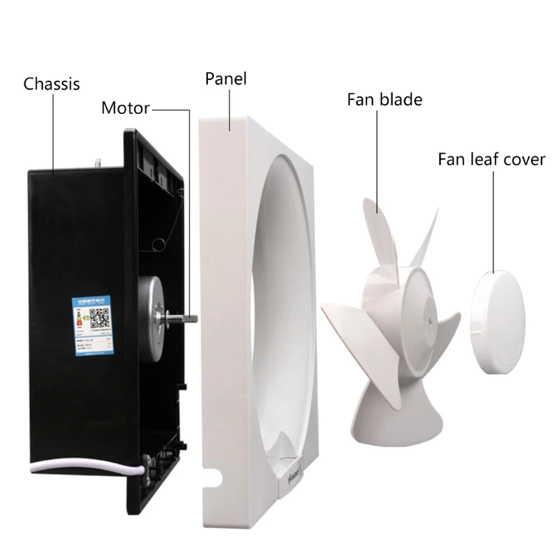 Plastic Fan Blades Replacement, 6in 8in 10in 12in White RV Bathroom Fan Blade Replacement for Camper Fan Blade Household