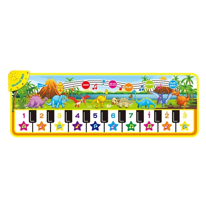 Mat with 10 Keys Unique Playmat Music Toy Keyboard Floor Piano Pad Gift for Toddlers and Kids Age 3-6 Years