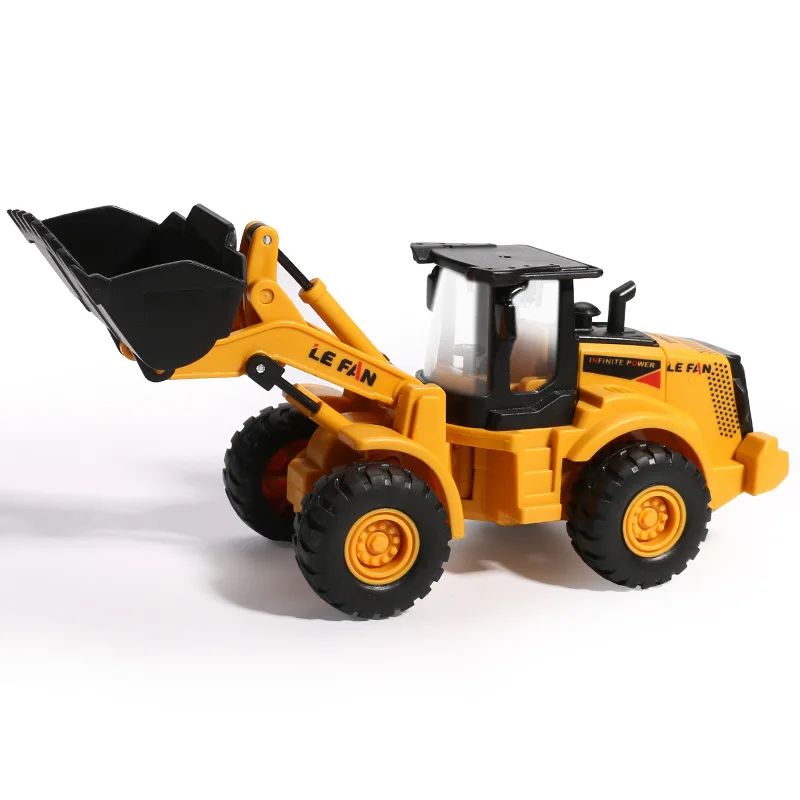 Back Car Toys Retro Classic Vehicle Engineering Models Cars Excavator Crane Bulldozer Roller Kids Car Toys For Boys