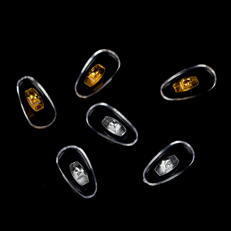 10Pairs Eyeglasses Nose Pads Oval Nose Pieces Push Silicone Screw On Nose Pads Brace Support for Glasses Sunglasses Accessories