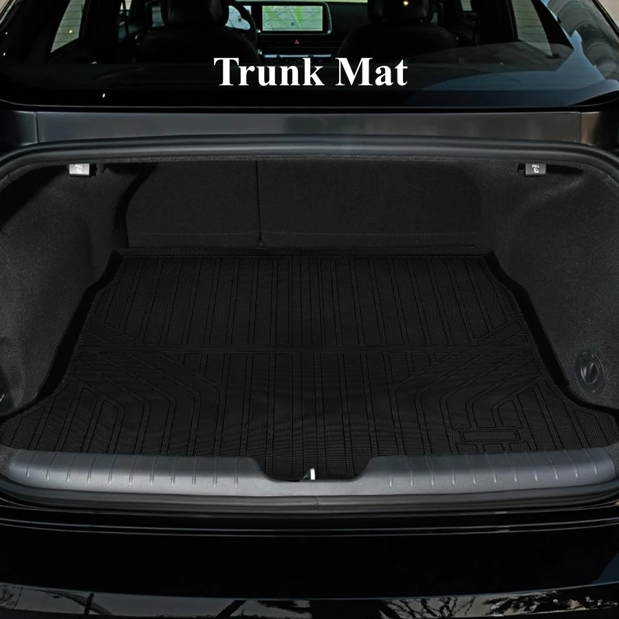 All Weather Floor Mats for Hyundai Ioniq 6 2023 2024 Cargo Liner Rear Trunk Cargo Tray Mat Waterproof Interior Accessories