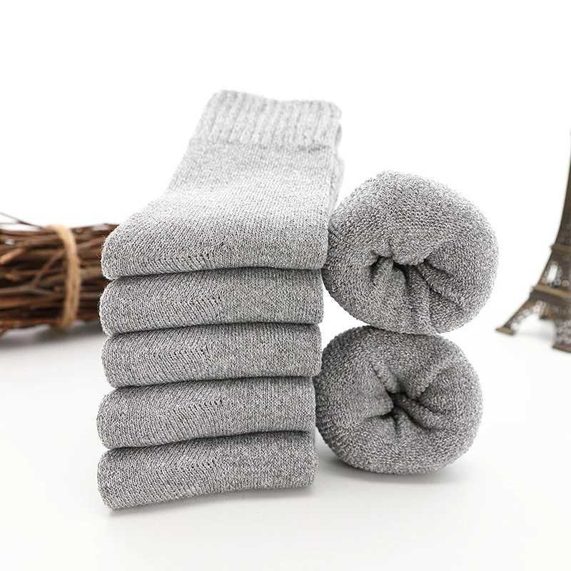 1pair Winter Warm Merino Wool Male Men Women Super Thicker Solid Merino Wool Rabbit Against Cold Snow LX241102