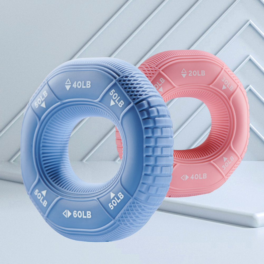 Silicone Rings Hand Grip Strengthener with 3 Different Levels of Resistance Finger Forearms Exercise Grip Trainer Grip Squeezer