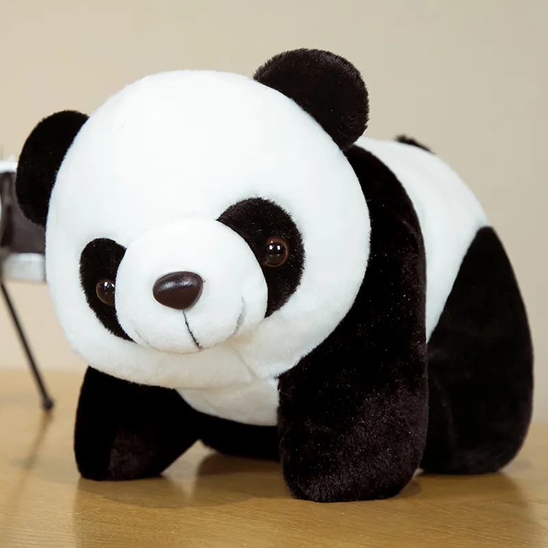 20cm Plush Panda Toys Lovely Pillow Panda with Bamboo Leaves Kawaii Stuffed Soft Toy for Kids Girls Boys Birthday Christmas Gift