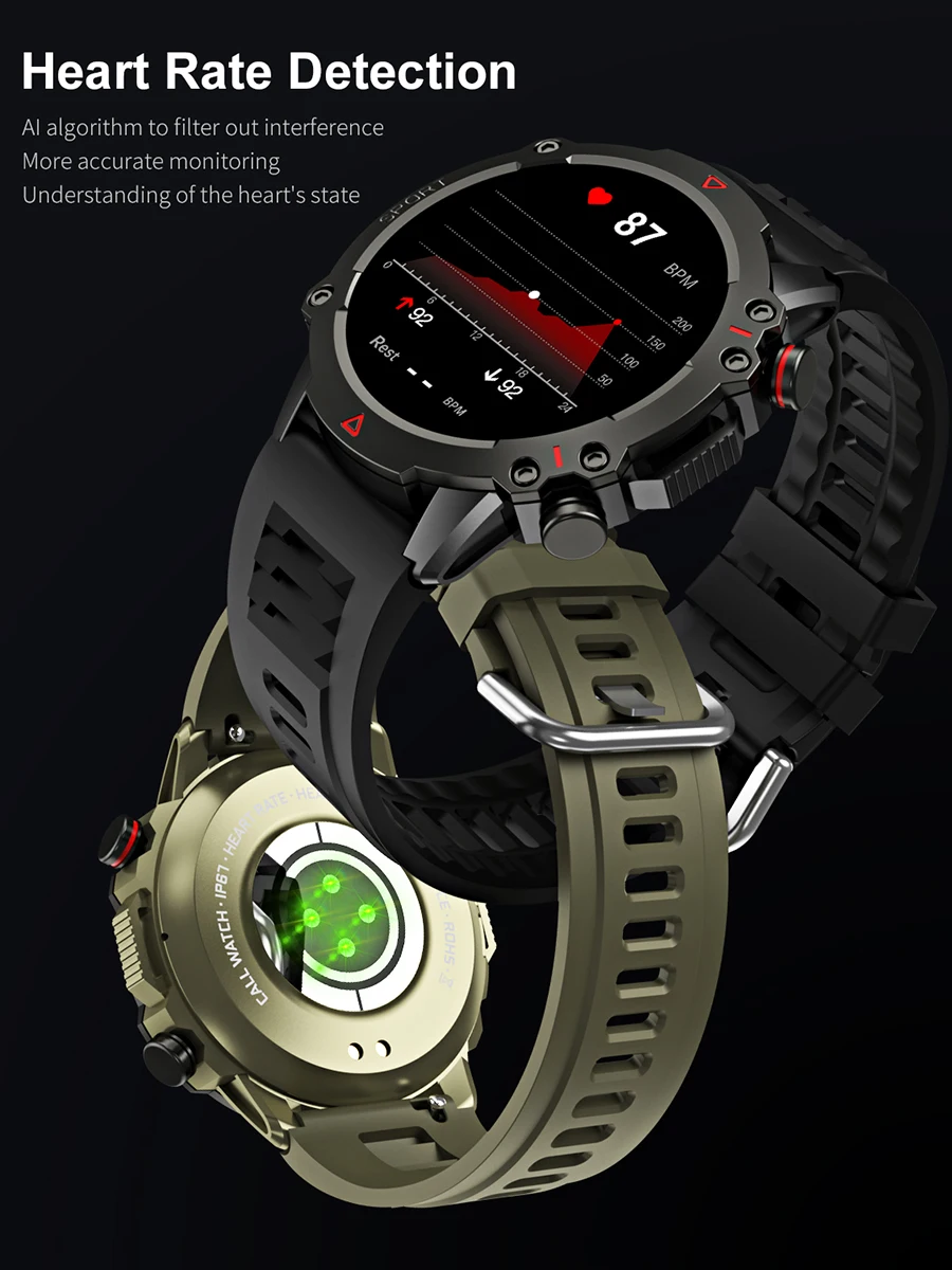 LEMFO AMOLED Smart Watch Men Bluetooth Call Smartwatch 2023 Sport Waterproof Outdoor 1.53 Inch 360*360 HD Screen 30 Days Standby