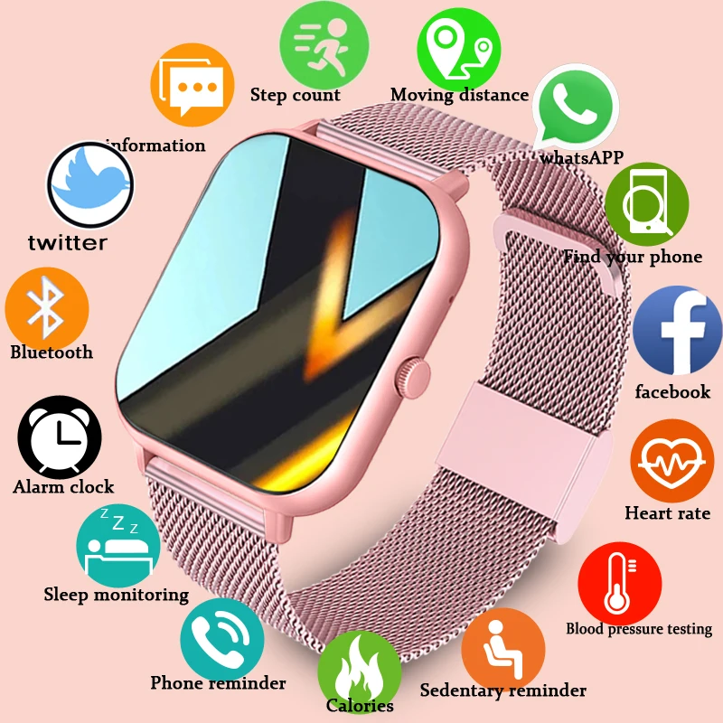 For Xiaomi Huawei IOS 1.83 Inch Bluetooth Call Smartwatch Men Support 120 Sport 2023 New Women Rotary Keys Smart Watch +Box